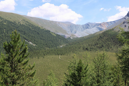 俄罗斯阿尔泰山峡谷景观