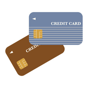 两张信用卡的插图。