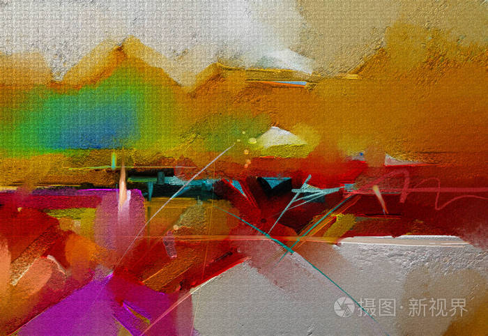 石油现代当代墙壁艺术绘画. 背景彩色艺术品