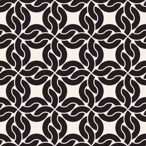 矢量无缝交错圆图案. 简单的抽象线晶格. 重复几何瓷砖与编织环.照片