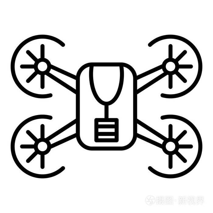 无人机图标, 轮廓样式插画-正版商用图片183134-摄图新视界