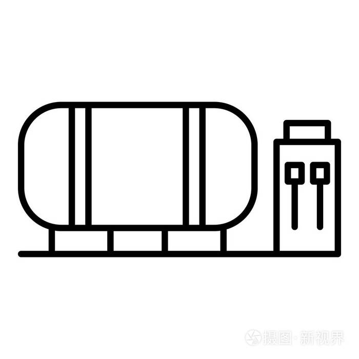 加油站桶图标轮廓样式