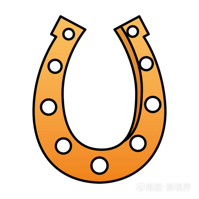 在白色背景上马蹄