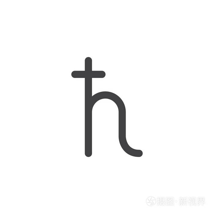 土星符号图标矢量填充平面标志固体象形文字隔离在白色上.