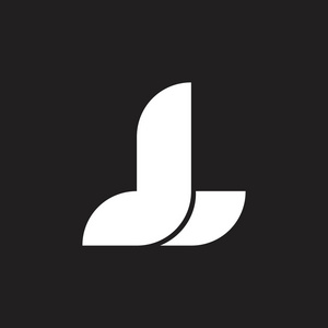 抽象字母jl简单几何标志矢量照片