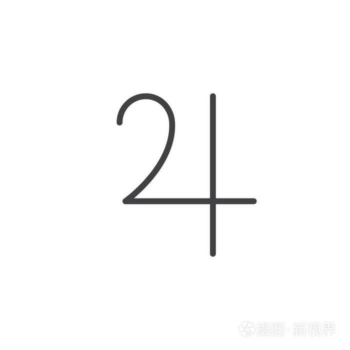 木星符号线图标轮廓矢量符号线性风格象形文字隔离在白色上占星术符号