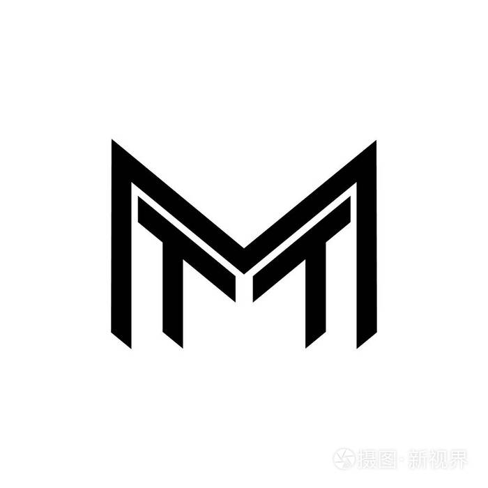 字母mt简单几何标志向量