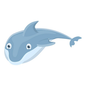 哺乳动物海豚图标, 卡通风格