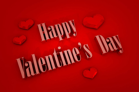 s Day, February 14, the holiday of love. Red letters, symbols, t