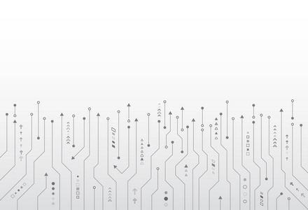 高科技未来主义背景纹理。 具有各种技术元件的电路板。 矢量插图