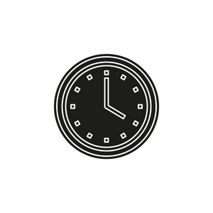时钟矢量图标时间。 平面象形文字简单图标