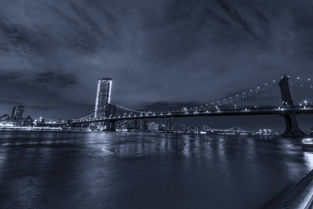 布鲁克林和曼哈顿桥从布鲁克林纽约