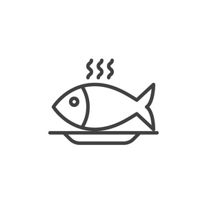 符号标志插图. 可编辑笔画.