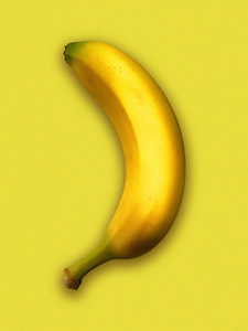 黄色香蕉在黄色背景上的图形图像
