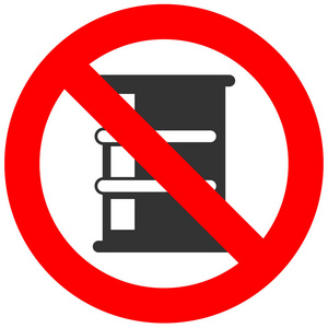 红色禁止标志.禁止有毒废物照片