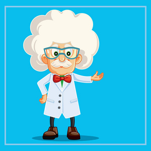 卡通人物教授有趣的科学家教授卡通人物照片