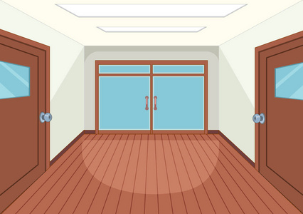 个一个空房间的内部插图相似素材图片