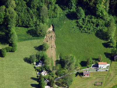 瑞士圣加伦阿尔卑斯山县土壤侵蚀