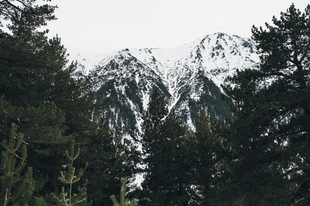 冬季山景美丽的仙境山景