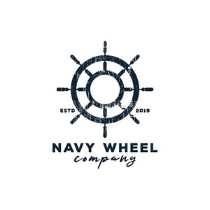 海军车轮标志图形设计模板矢量图