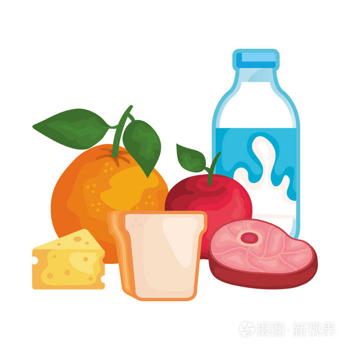 美味牛奶瓶健康食品