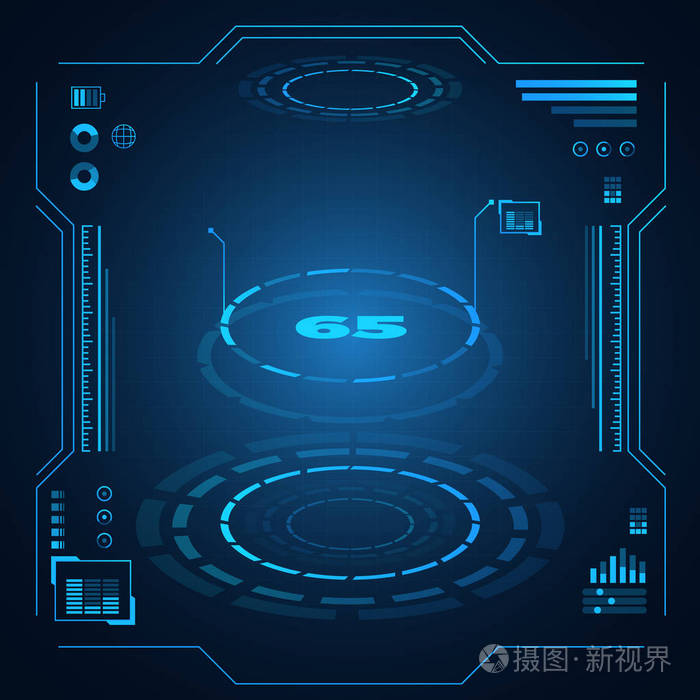 哈德用户界面. 技术背景. 宇宙飞船高科技目标屏幕概念.