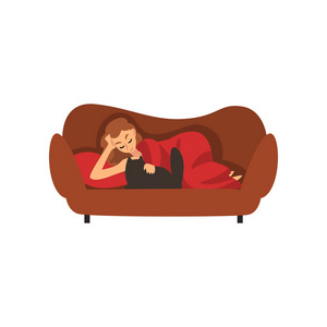 可爱拉斯塔猫的涂鸦矢量插图可爱的快乐猫坐和躺在沙发上设置的卡通