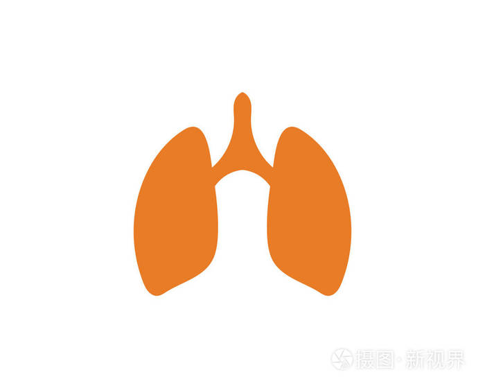肺图标矢量插图设计