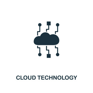 云技术图标。从网站托管图标集合的高级风格设计。像素完美的云技术图标, 用于网页设计应用程序软件打印使用