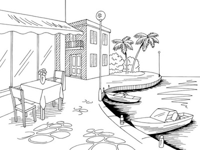 码头卡通图片-码头卡通素材-码头卡通插画-摄图新视界