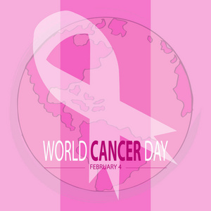 世界癌症日的概念。 二月四日