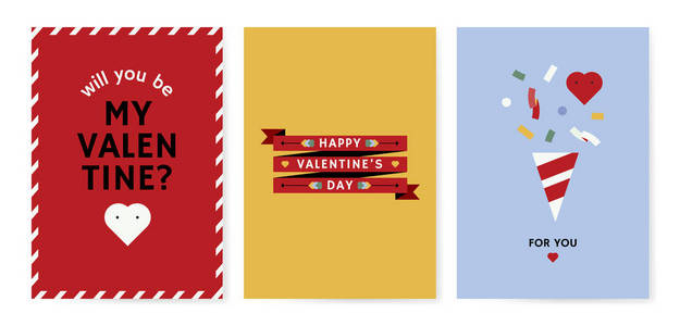 s day card set design vector