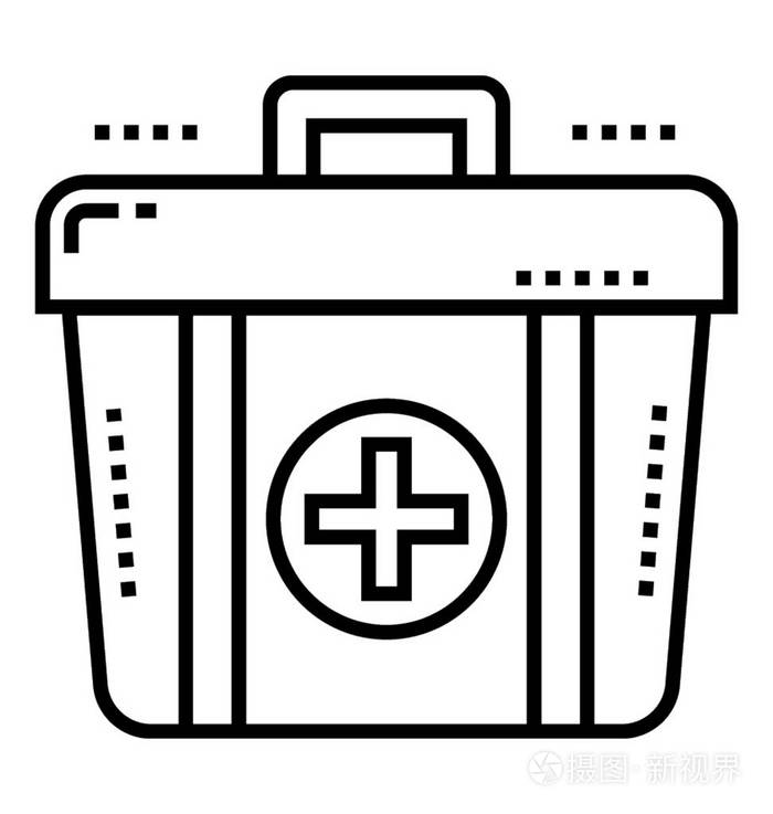 急救包,医疗包线图标设计插画-正版商用图片184mi1-摄图新视界