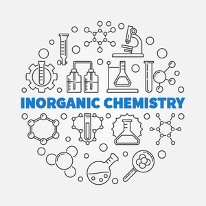 无机化学矢量概念圆图细线样式