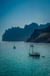 海岸线和绿松石海卡拉桑特维森马略卡巴利阿里群岛西班牙