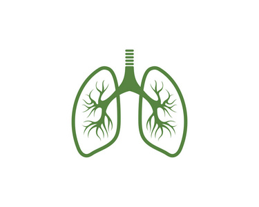 肺图标矢量插图设计