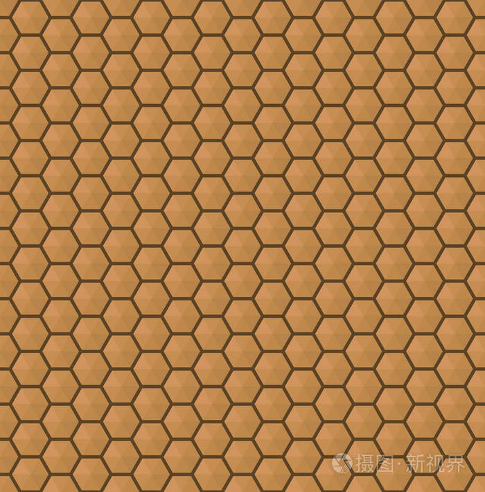 六角棕色无缝图案纹理