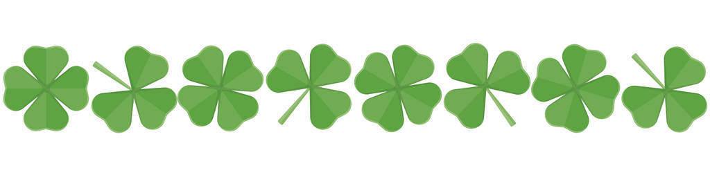 s Day of green clover. Vector in flat style