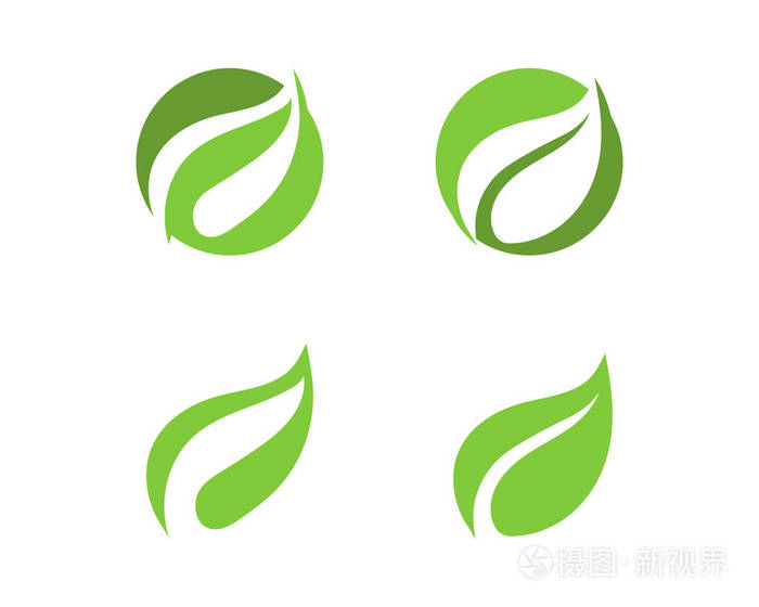 绿叶生态自然元素矢量图标