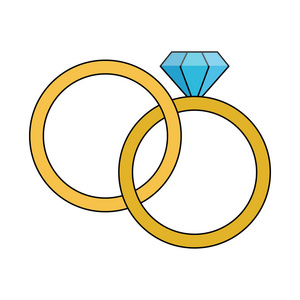 与钻石结婚戒指