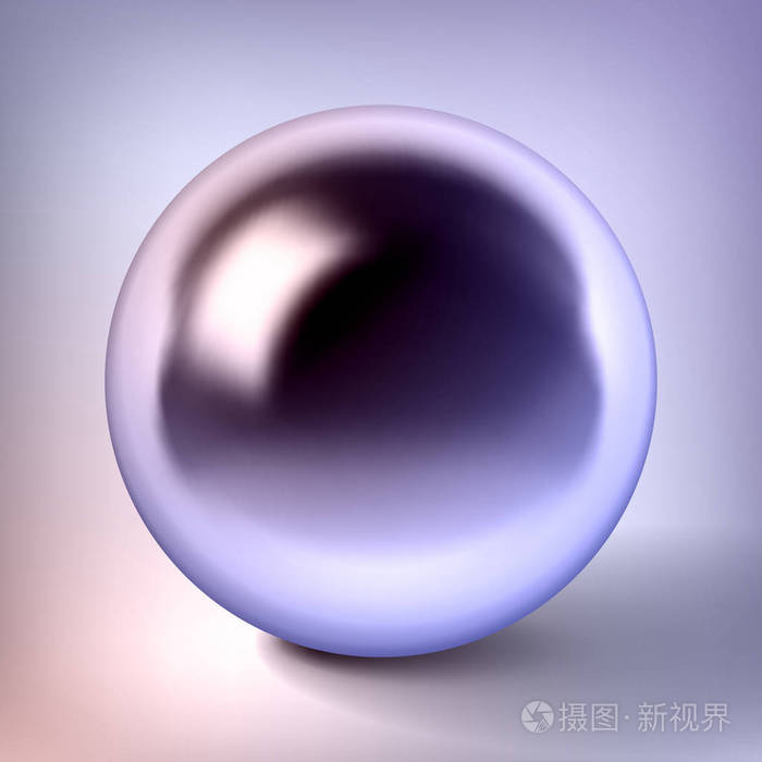 矢量铬球有光泽的金属球珍珠色围绕银色物体为您项目设计