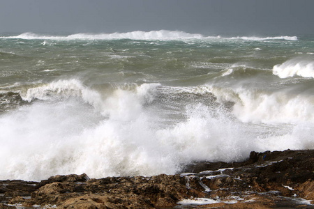以色列北部地中海风暴图片