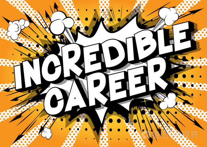 不可思议的职业矢量插图漫画风格短语抽象背景
