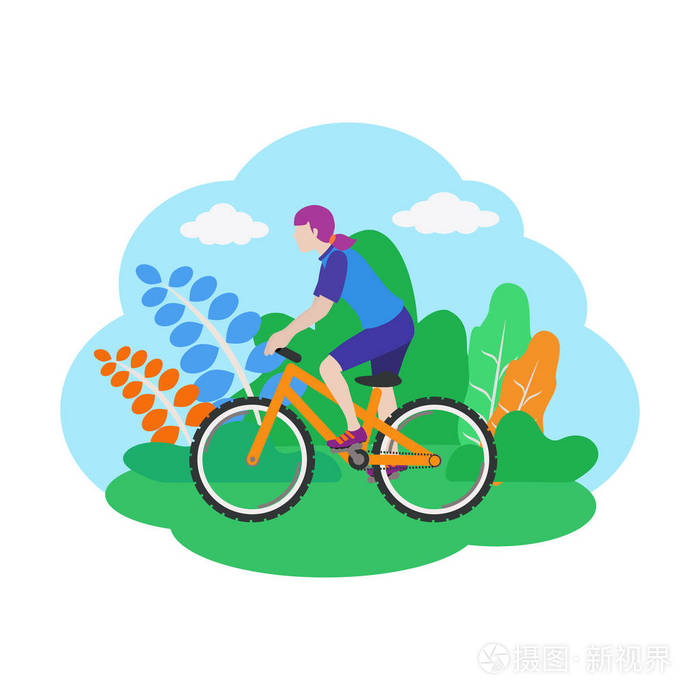 在白色背景上隔离的矢量插图. 健康的生活方式.