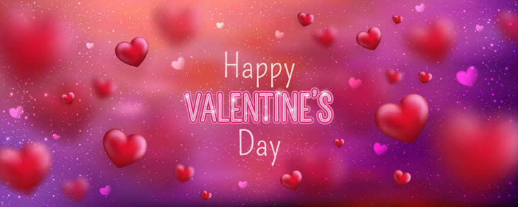 s Day greeting card. Cute love banner for 14 February. Holiday b