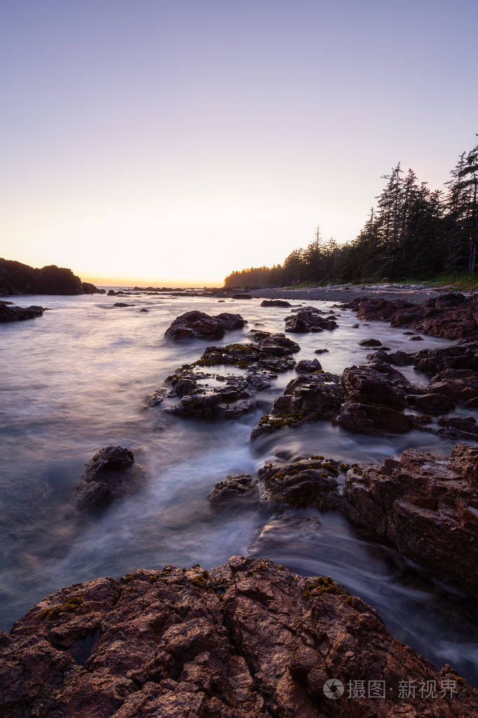 在加拿大温哥华岛北部的赫希特海滩拍摄.