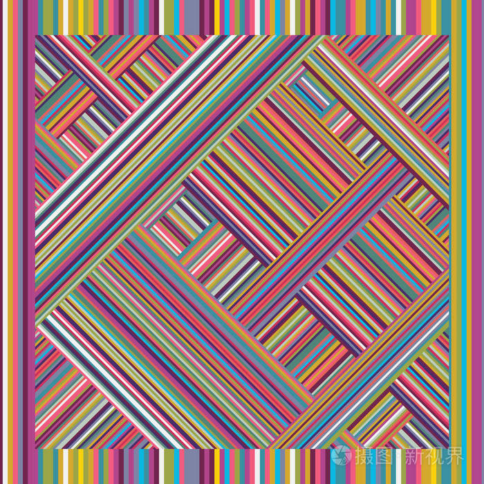 彩色条纹交织矢量eps8的斑驳无缝图案插画-正版商用图片185svg-摄图新