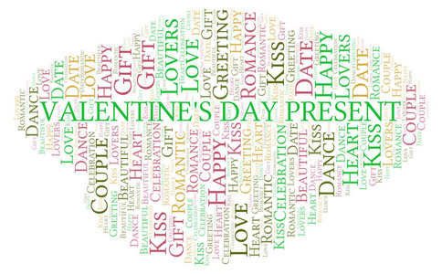 s Day Present word cloud. Word cloud made with text only.