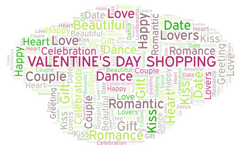 s Day Shopping word cloud. Word cloud made with text only.