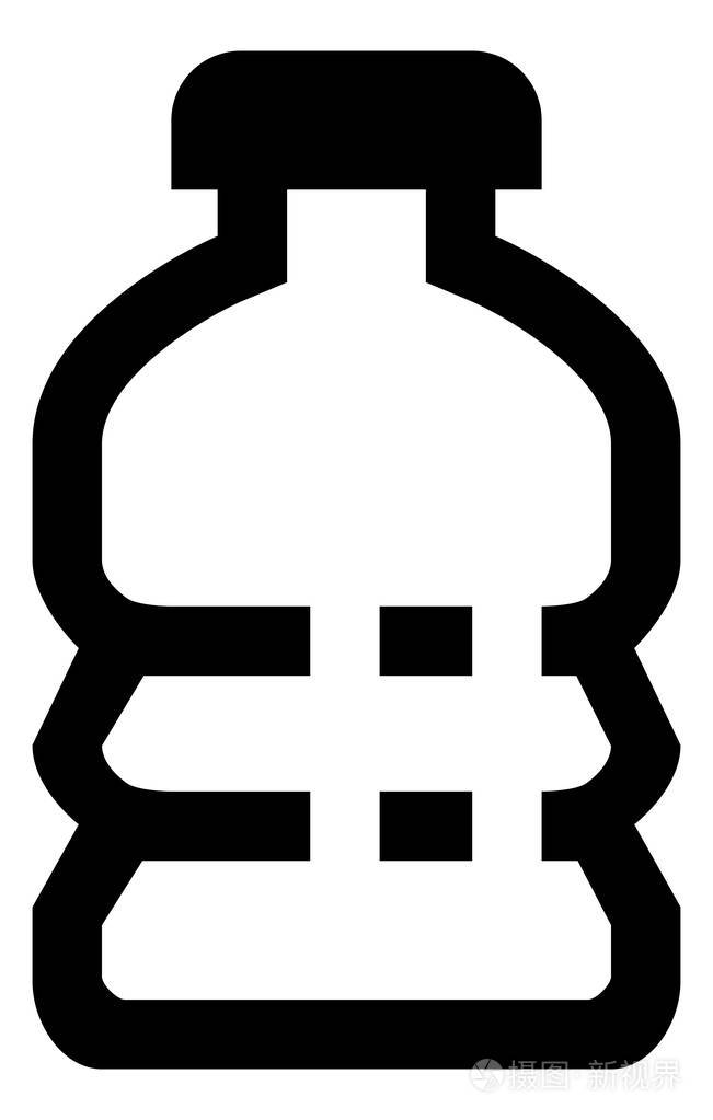 塑料水瓶矢量图标